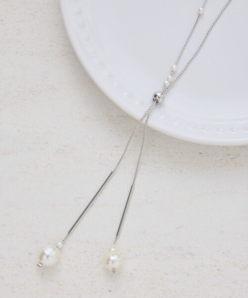 ROPE' PICNIC（ロペピクニック）の「パールトップラリエットネックレス（ネックレス・レディース・ゴールド/シルバー・FREE）」の2枚目の写真