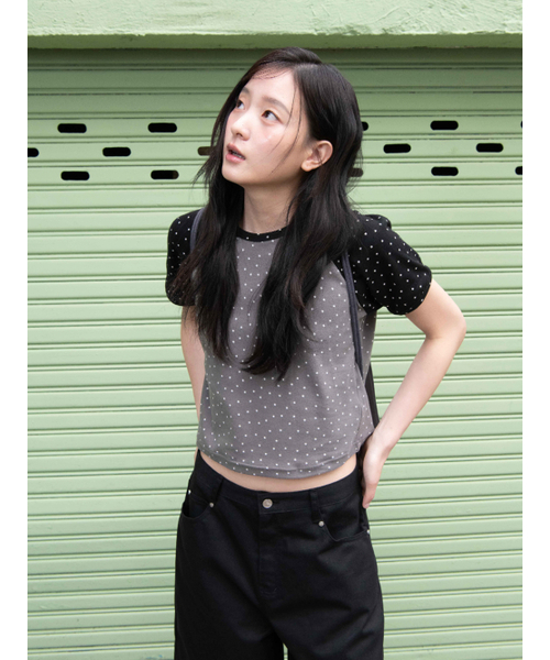 OAFISH(オアフィッシュ)の「MINI STAR RAGLAN T-SHIRT, CHARCOAL(Tシャツ/カットソー・レディース・その他・ONE SIZE)」の3枚目の写真