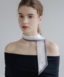 HAS（ハズ）の「[ギフト包装] HTY001 ツートンエッジシルクスカーフ（バンダナ/スカーフ）」