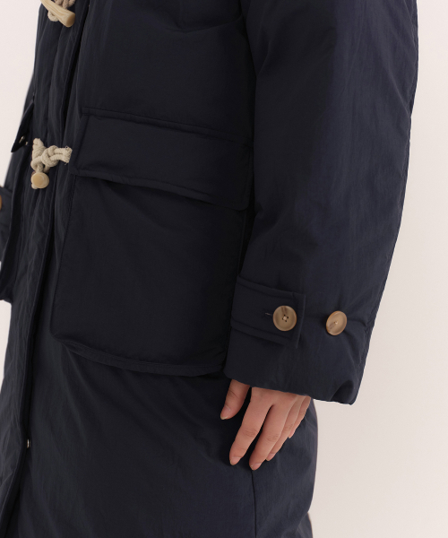 MUSINSA STANDARD WOMAN（ムシンサスタンダードウーマン）の「ウィメンズダッフルロングダウンパーカー[ダークネイビー]（ダウンジャケット/コート・レディース・その他・X-SMALL/SMALL/MEDIUM/LARGE）」の7枚目の写真