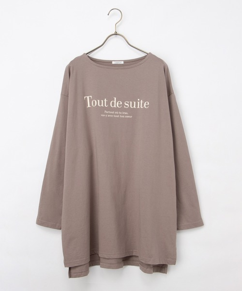 Honeys(ハニーズ)の「ゆるロゴTシャツ(Tシャツ/カットソー・レディース・ライトグレー系/ブラック/ライトブラウン/ライトパープル・F)」の20枚目の写真