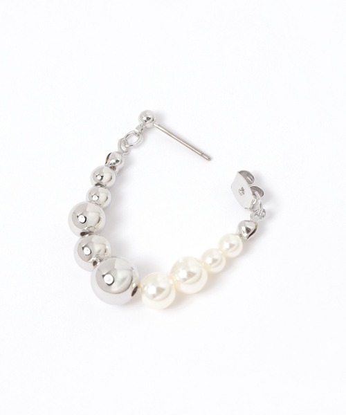 niko and...（ニコアンド）の「メタルパール調MIXピアス（ピアス（両耳用）・レディース・イエロー/グレー・0）」の4枚目の写真