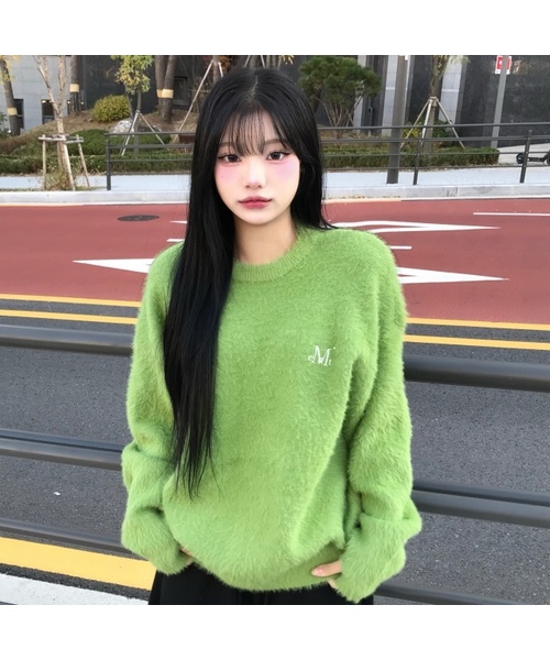 MUCENT(ムセント)の「ベルラアンゴラハンドウォーマーニット 男女共用 (6カラー)(ニット/セーター・レディース・アイボリー/PINK/グリーン/スカイブルー/ブラック/ライトグレー・FREE)」の4枚目の写真