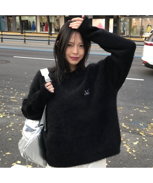 MUCENT(ムセント)の「ベルラアンゴラハンドウォーマーニット 男女共用 (6カラー)(ニット/セーター・レディース・アイボリー/PINK/グリーン/スカイブルー/ブラック/ライトグレー・FREE)」の2枚目の写真