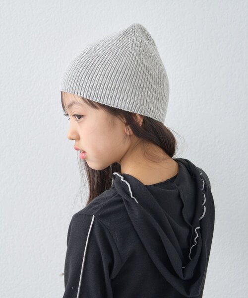 CIAOPANIC TYPY（チャオパニックティピー）の「【KIDS】コットンリブニットビーニー（ニットキャップ/ビーニー・キッズ・ネイビー/グレー/オフホワイト/イエロー・ONE SIZE）」の13枚目の写真