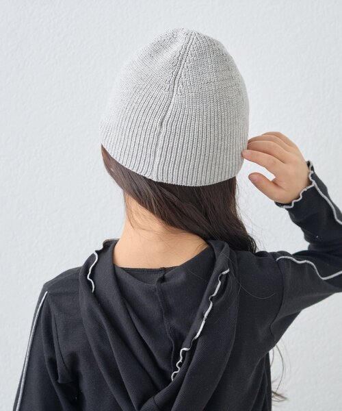 CIAOPANIC TYPY（チャオパニックティピー）の「【KIDS】コットンリブニットビーニー（ニットキャップ/ビーニー・キッズ・ネイビー/グレー/オフホワイト/イエロー・ONE SIZE）」の14枚目の写真