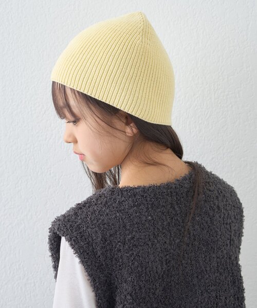 CIAOPANIC TYPY（チャオパニックティピー）の「【KIDS】コットンリブニットビーニー（ニットキャップ/ビーニー・キッズ・ネイビー/グレー/オフホワイト/イエロー・ONE SIZE）」の20枚目の写真