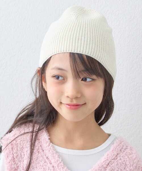 CIAOPANIC TYPY（チャオパニックティピー）の「【KIDS】コットンリブニットビーニー（ニットキャップ/ビーニー・キッズ・ネイビー/グレー/オフホワイト/イエロー・ONE SIZE）」の14枚目の写真