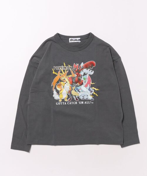 Right-on(ライトオン)の「pokemon(ポケモン)【POKEMON】プリント長袖Tシャツ(Tシャツ/カットソー・キッズ・オフホワイト/ブラック/ダークグレー・120/130/140/110)」の3枚目の写真