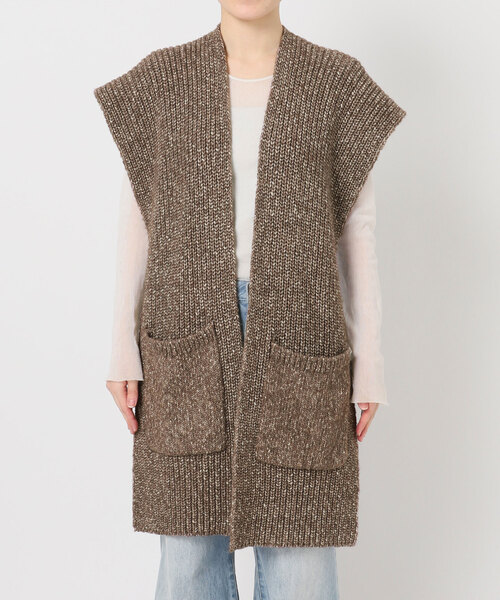 plage（プラージュ）の「3G ミックスフードマフラー（ストール/ショール・レディース・ブラウン/ベージュ・FREE）」の19枚目の写真