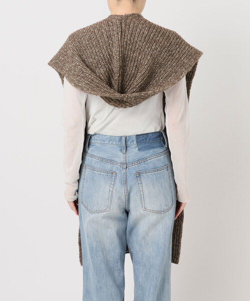 plage（プラージュ）の「3G ミックスフードマフラー（ストール/ショール・レディース・ブラウン/ベージュ・FREE）」の21枚目の写真