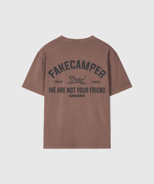 FAKE CAMPER（フェイクキャンパー）の「ピグメントタイガーオリジナルヴィンテージ半袖Tシャツ[BROWN]（Tシャツ/カットソー・メンズ・ブラウン・SMALL/MEDIUM/LARGE/X-LARGE）」の7枚目の写真