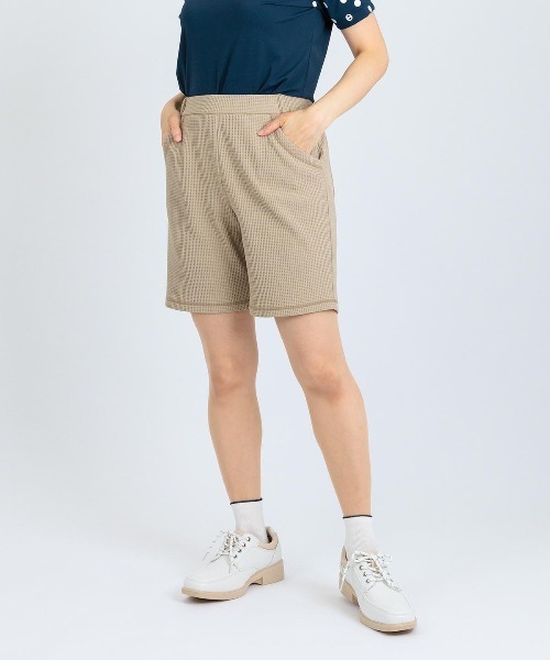Picone CLUB(ピッコーネクラブ)の「ワッフル地UVハーフパンツ(その他パンツ・レディース・ブラック/グレー/ネイビー/ベージュ・LL/L/M)」の18枚目の写真