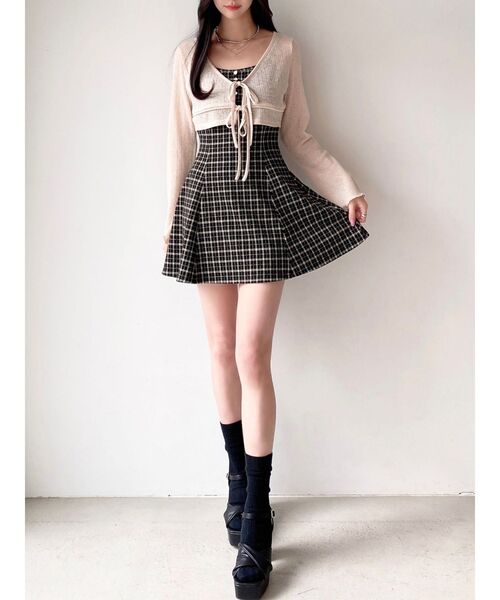 RESEXXY(リゼクシー)の「カットアンサンブルミニワンピース(ワンピース・レディース・アイボリー/ベージュ/その他1・SMALL/MEDIUM)」の15枚目の写真