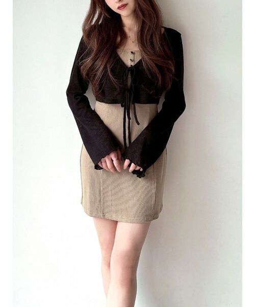 RESEXXY(リゼクシー)の「カットアンサンブルミニワンピース(ワンピース・レディース・アイボリー/ベージュ/その他1・SMALL/MEDIUM)」の18枚目の写真