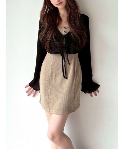 RESEXXY(リゼクシー)の「カットアンサンブルミニワンピース(ワンピース・レディース・アイボリー/ベージュ/その他1・SMALL/MEDIUM)」の19枚目の写真