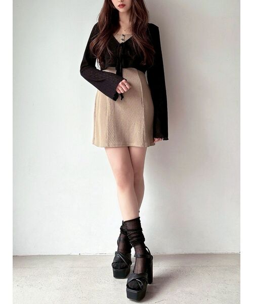 RESEXXY(リゼクシー)の「カットアンサンブルミニワンピース(ワンピース・レディース・アイボリー/ベージュ/その他1・SMALL/MEDIUM)」の20枚目の写真