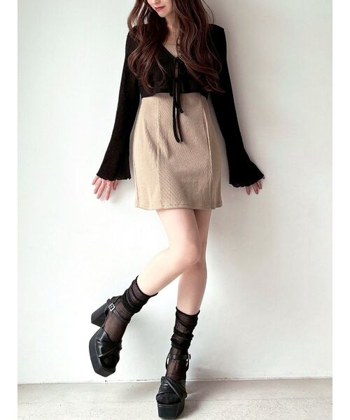 RESEXXY(リゼクシー)の「カットアンサンブルミニワンピース(ワンピース・レディース・アイボリー/ベージュ/その他1・SMALL/MEDIUM)」の21枚目の写真