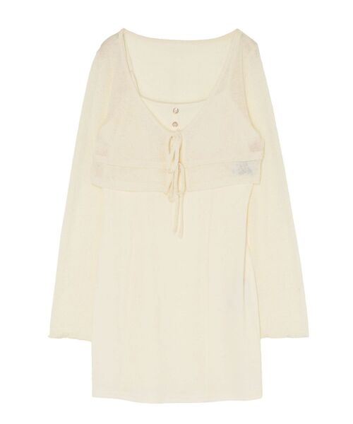 RESEXXY(リゼクシー)の「カットアンサンブルミニワンピース(ワンピース・レディース・アイボリー/ベージュ/その他1・SMALL/MEDIUM)」の12枚目の写真