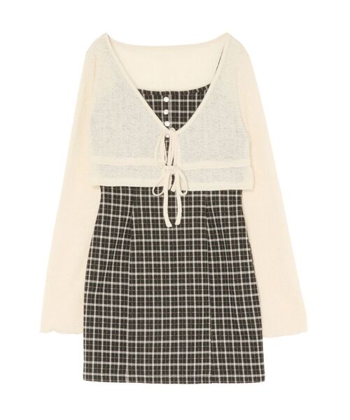 RESEXXY(リゼクシー)の「カットアンサンブルミニワンピース(ワンピース・レディース・アイボリー/ベージュ/その他1・SMALL/MEDIUM)」の14枚目の写真