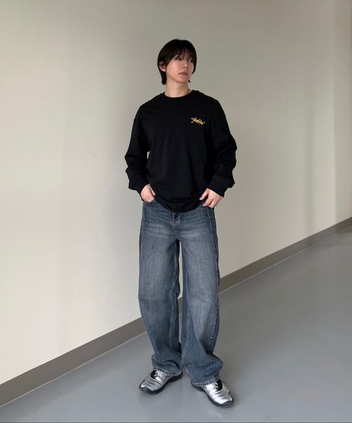 SLOWACID（スローアシッド）の「リファインドエッセンシャルワイドデニムパンツ[ブルー]（デニムパンツ・レディース・その他・SMALL/MEDIUM/LARGE）」の8枚目の写真