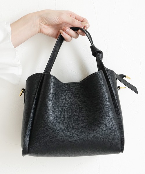 reca（レカ）の「ショルダー付きハンドバック（ショルダーバッグ・レディース・ベージュ/ブラック・ONE SIZE）」の8枚目の写真