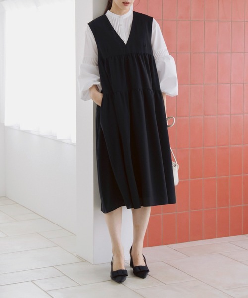 Sono（ソーノ）の「【SONO/ソーノ】【フェムフロウ・デシン】エアリーフロウ・ジャンパードレス（ワンピース・レディース・ブラック・F）」の7枚目の写真