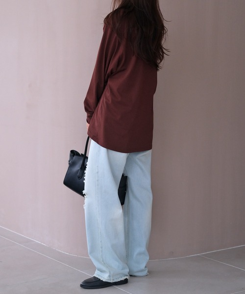 AKTE（アクテ）の「コットンラガーシャツ（シャツ/ブラウス・レディース・ライム/ブラウン・FREE）」の10枚目の写真