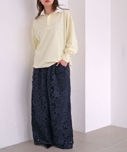 AKTE（アクテ）の「コットンラガーシャツ（シャツ/ブラウス・レディース・ライム/ブラウン・FREE）」の11枚目の写真