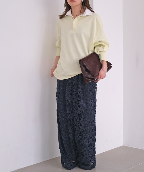 AKTE（アクテ）の「コットンラガーシャツ（シャツ/ブラウス・レディース・ライム/ブラウン・FREE）」の13枚目の写真