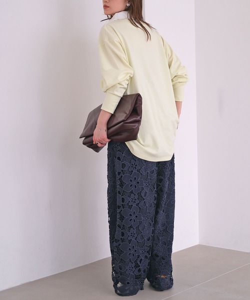 AKTE（アクテ）の「コットンラガーシャツ（シャツ/ブラウス・レディース・ライム/ブラウン・FREE）」の14枚目の写真