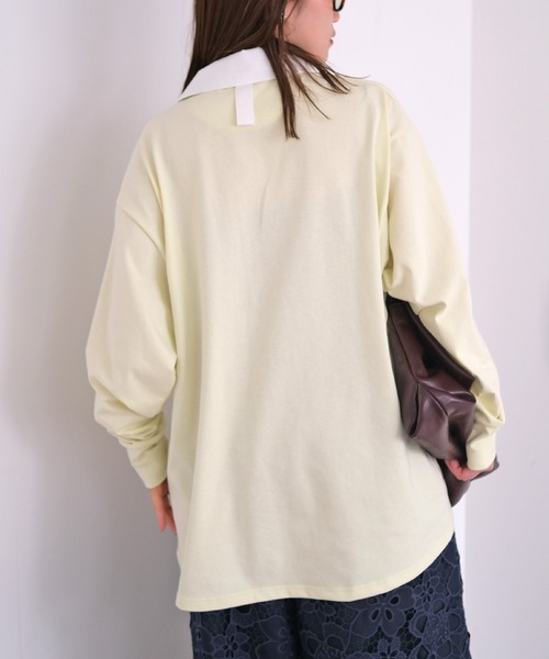 AKTE（アクテ）の「コットンラガーシャツ（シャツ/ブラウス・レディース・ライム/ブラウン・FREE）」の17枚目の写真