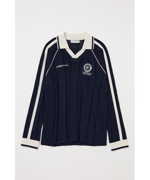 MOUSSY（マウジー）の「KNIT GAME シャツ（ニット/セーター・レディース・バーガンディー/ライトイエロー/アイボリー/ネイビー・FREE）」の2枚目の写真