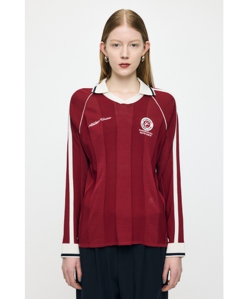 MOUSSY（マウジー）の「KNIT GAME シャツ（ニット/セーター・レディース・バーガンディー/ライトイエロー/アイボリー/ネイビー・FREE）」の9枚目の写真