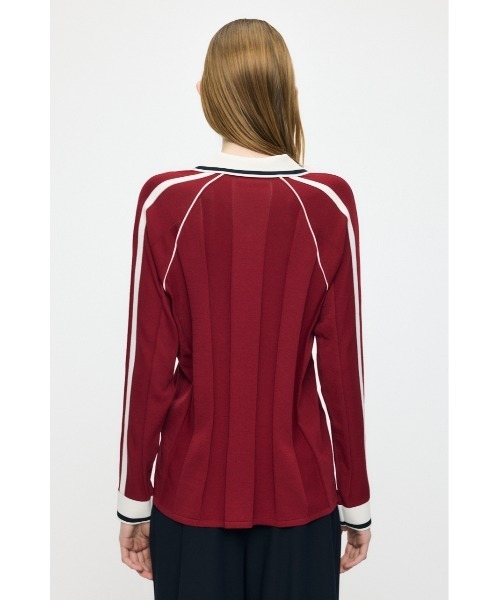 MOUSSY（マウジー）の「KNIT GAME シャツ（ニット/セーター・レディース・バーガンディー/ライトイエロー/アイボリー/ネイビー・FREE）」の11枚目の写真