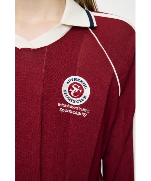 MOUSSY（マウジー）の「KNIT GAME シャツ（ニット/セーター・レディース・バーガンディー/ライトイエロー/アイボリー/ネイビー・FREE）」の13枚目の写真