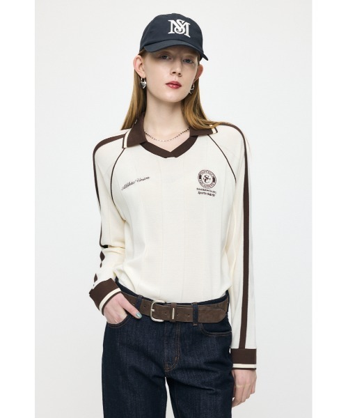 MOUSSY（マウジー）の「KNIT GAME シャツ（ニット/セーター・レディース・バーガンディー/ライトイエロー/アイボリー/ネイビー・FREE）」の18枚目の写真