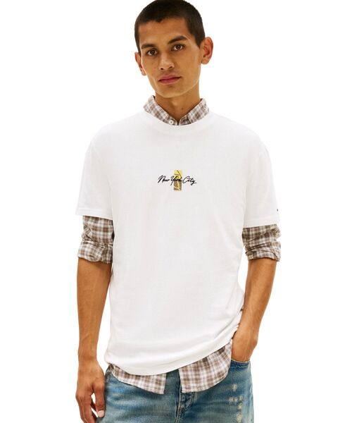 tommy jeans(トミー ジーンズ)の「サインブロックショートスリーブTシャツ(Tシャツ/カットソー・メンズ・マルチ/ホワイト・LARGE/X-LARGE/MEDIUM/SMALL/X-SMALL)」の2枚目の写真
