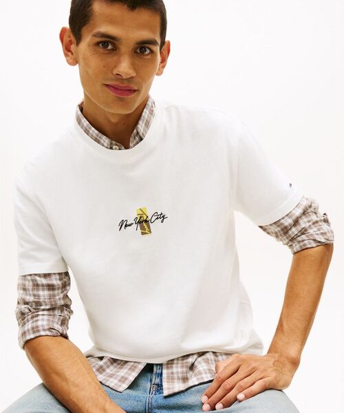 tommy jeans(トミー ジーンズ)の「サインブロックショートスリーブTシャツ(Tシャツ/カットソー・メンズ・マルチ/ホワイト・LARGE/X-LARGE/MEDIUM/SMALL/X-SMALL)」の8枚目の写真