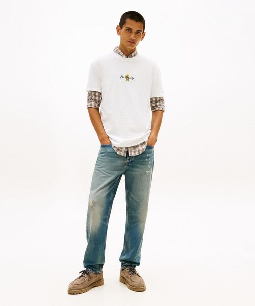 tommy jeans(トミー ジーンズ)の「サインブロックショートスリーブTシャツ(Tシャツ/カットソー・メンズ・マルチ/ホワイト・LARGE/X-LARGE/MEDIUM/SMALL/X-SMALL)」の9枚目の写真