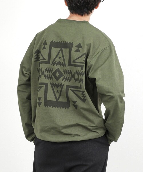 PENDLETON(ペンドルトン)の「【PENDLETON】CALCULO バックプリント 吸水速乾 長袖Tシャツ 26SS(Tシャツ/カットソー・メンズ・コーラル/カーキ/ブラック/オフホワイト/グレイッシュブルー・M/L)」の2枚目の写真