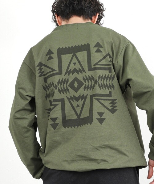 PENDLETON(ペンドルトン)の「【PENDLETON】CALCULO バックプリント 吸水速乾 長袖Tシャツ 26SS(Tシャツ/カットソー・メンズ・コーラル/カーキ/ブラック/オフホワイト/グレイッシュブルー・M/L)」の6枚目の写真