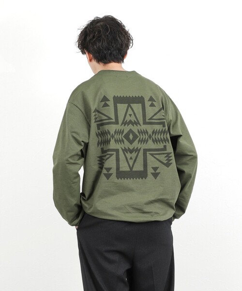 PENDLETON(ペンドルトン)の「【PENDLETON】CALCULO バックプリント 吸水速乾 長袖Tシャツ 26SS(Tシャツ/カットソー・メンズ・コーラル/カーキ/ブラック/オフホワイト/グレイッシュブルー・M/L)」の7枚目の写真