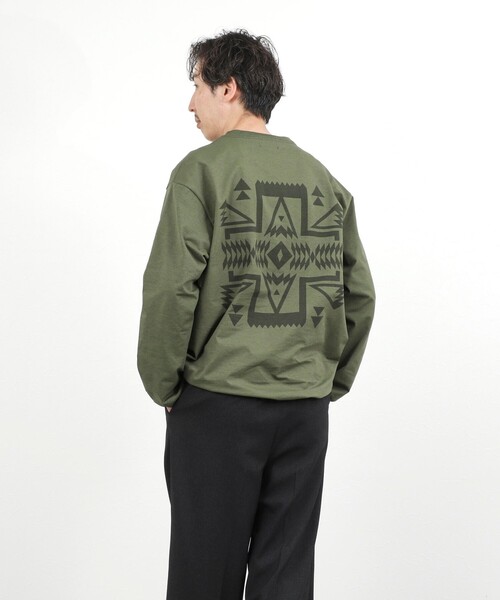 PENDLETON(ペンドルトン)の「【PENDLETON】CALCULO バックプリント 吸水速乾 長袖Tシャツ 26SS(Tシャツ/カットソー・メンズ・コーラル/カーキ/ブラック/オフホワイト/グレイッシュブルー・M/L)」の9枚目の写真