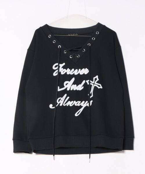 GORGE(ゴージ)の「《編み上げデザイン×裏毛素材》トレーナー/秋冬春/全3色(スウェット・レディース・オフホワイト/グレー/ネイビー・F)」の18枚目の写真