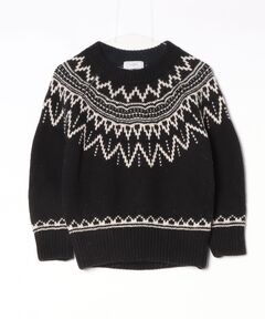 シェットランドウール求心ニットプルオーバー（ニット/セーター