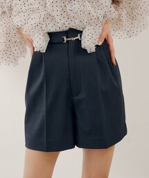 Chico | 【SALON by Chico】ウエスト金具ベルト付きハーフパンツ(その他パンツ)