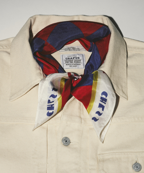 JOURNAL STANDARD relume（ジャーナルスタンダード　レリューム）の「シルクスカーフ　チェッカーフラッグパターン（バンダナ/スカーフ・メンズ・ピンク・FREE）」の2枚目の写真