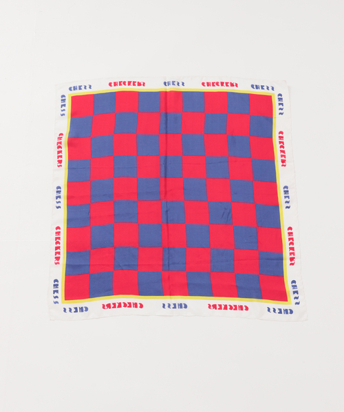 JOURNAL STANDARD relume（ジャーナルスタンダード　レリューム）の「シルクスカーフ　チェッカーフラッグパターン（バンダナ/スカーフ・メンズ・ピンク・FREE）」の4枚目の写真