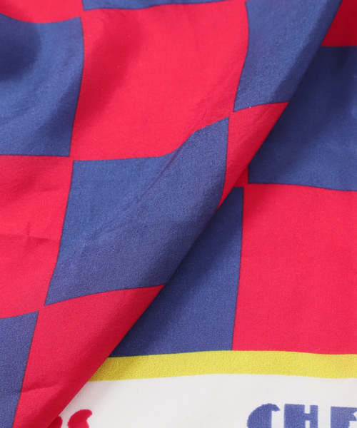 JOURNAL STANDARD relume（ジャーナルスタンダード　レリューム）の「シルクスカーフ　チェッカーフラッグパターン（バンダナ/スカーフ・メンズ・ピンク・FREE）」の7枚目の写真